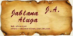 Jablana Aluga vizit kartica